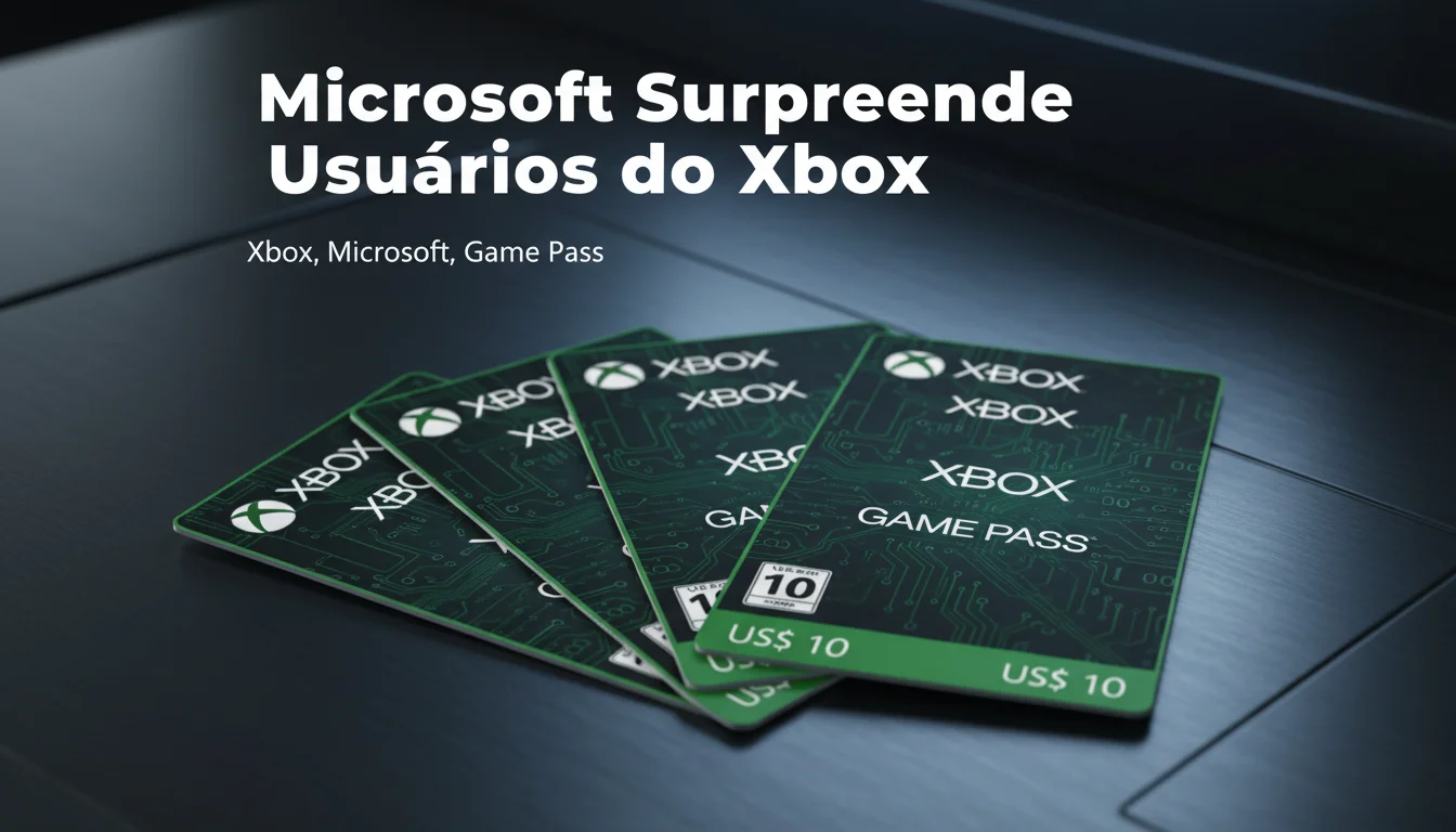 Microsoft Surpreende Usuários do Xbox com Cartões-Presente de US$ 10