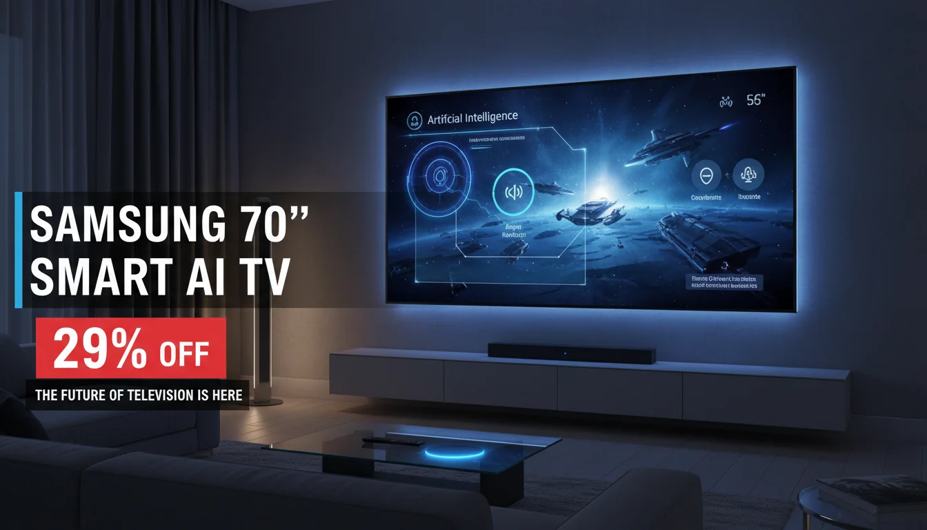 Smart TV Samsung de 70 Polegadas com Inteligência Artificial por 29% Off: O Futuro da Televisão Está Aqui