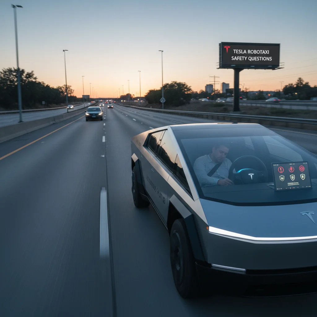 Motorista de Robotaxi da Tesla Dorme ao Volante e Sistema de Seguranca e Falhas sao Questionadas