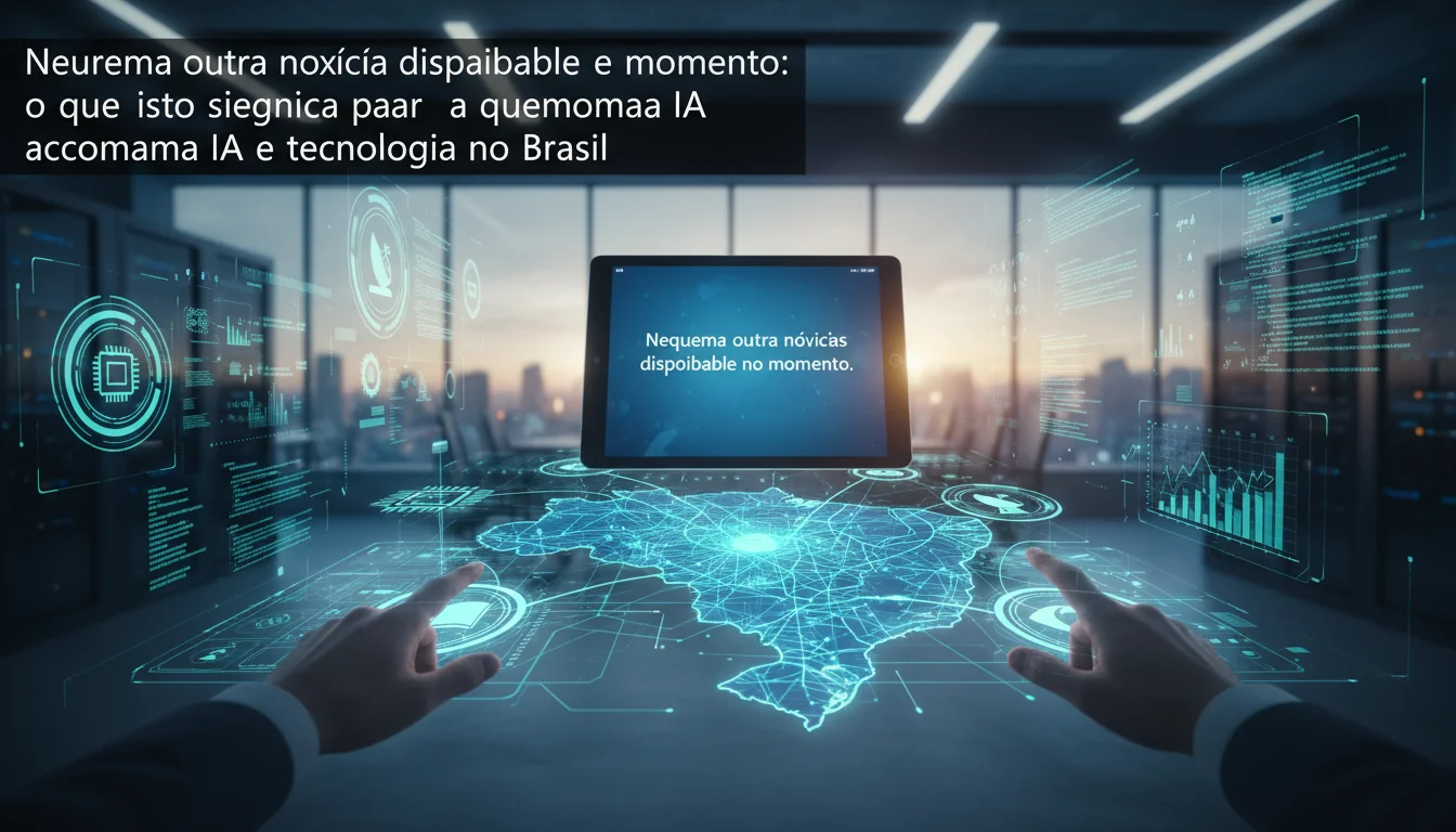 Nenhuma outra notícia disponível no momento: o que isso significa para quem acompanha IA e tecnologia no Brasil