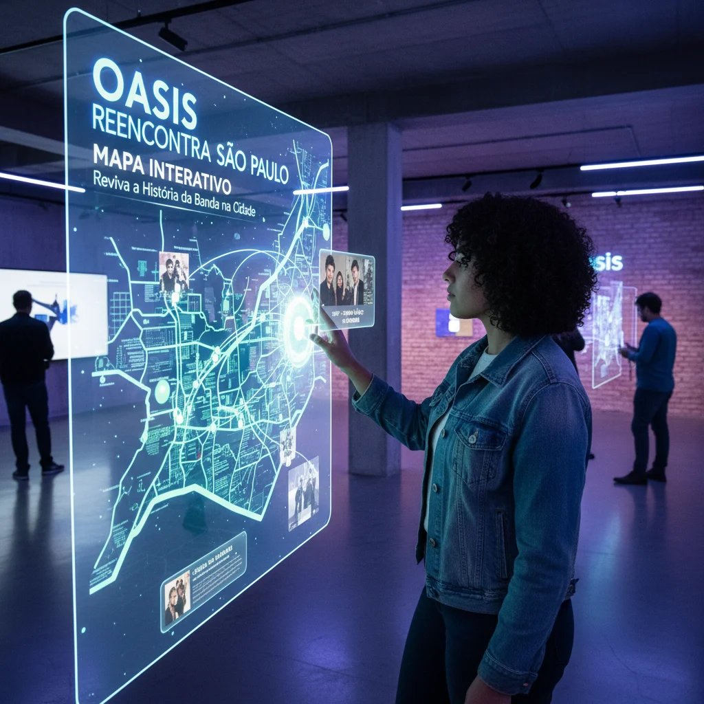 Oasis Reencontra São Paulo: Um Mapa Interativo que Revive a História da Banda na Cidade