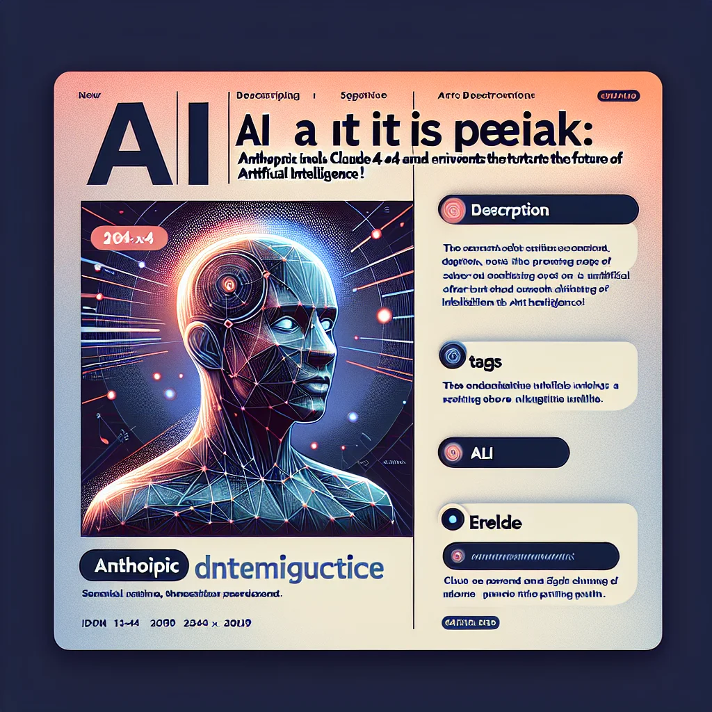 ## IA no Auge: Anthropic Desvenda Claude 4 e Reinventa o Futuro da Inteligência Artificial!
