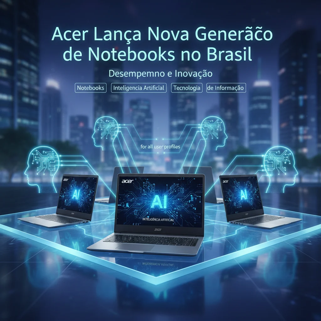 Acer Lança Nova Geração de Notebooks no Brasil: Inteligência Artificial, Desempenho e Inovação para Todos os Perfis de Usuário