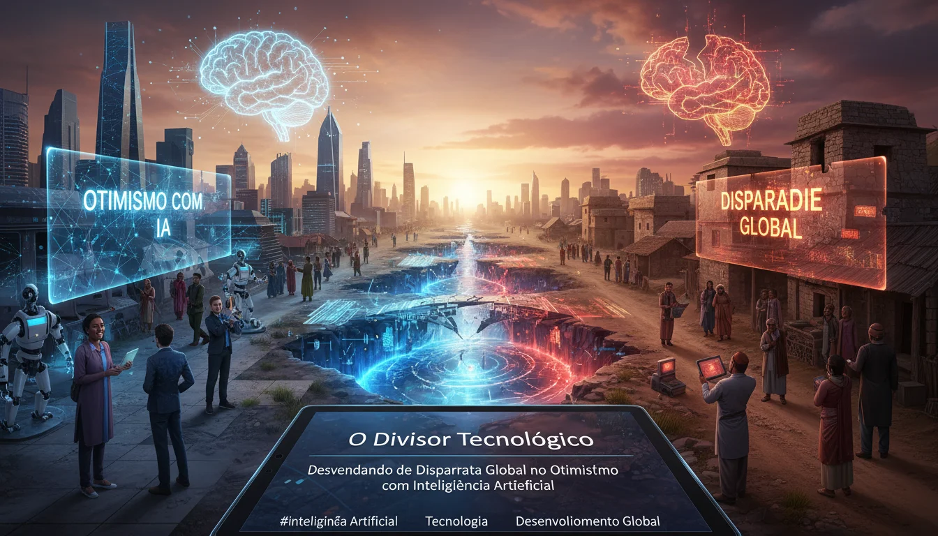 O Divisor Tecnológico: Desvendando a Disparidade Global no Otimismo com Inteligência Artificial