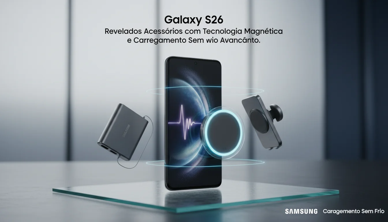 Galaxy S26: Revelados Acessórios com Tecnologia Magnética e Carregamento Sem Fio Avançado