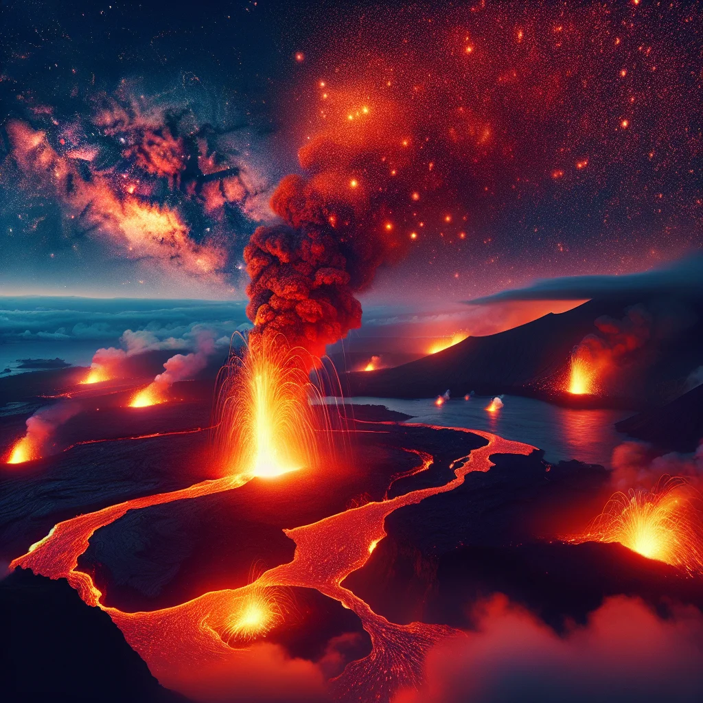 **Kilauea Desperta: Erupção Vulcânica Ilumina o Havaí com Fontes de Lava Gigantes!**
